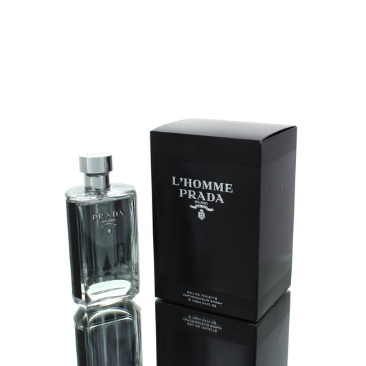 Prada L’Homme Eau de Toilette with five ranked clean iris, neroli, cardamom, and woody fragrance alternatives