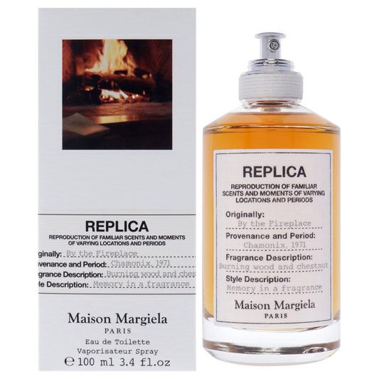 Maison Margiela Replica By the Fireplace with five ranked smoky chestnut, vanilla, woody, and amber fragrance alternatives