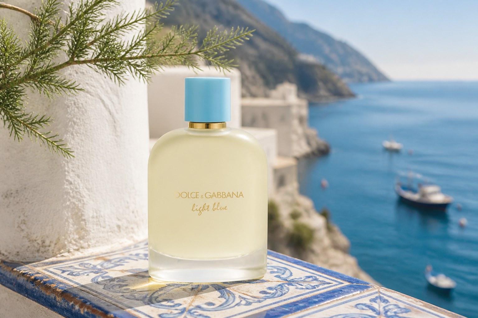 Dolce and Gabbana Light Blue Pour Homme Eau de Parfum on the Amalfi Coast