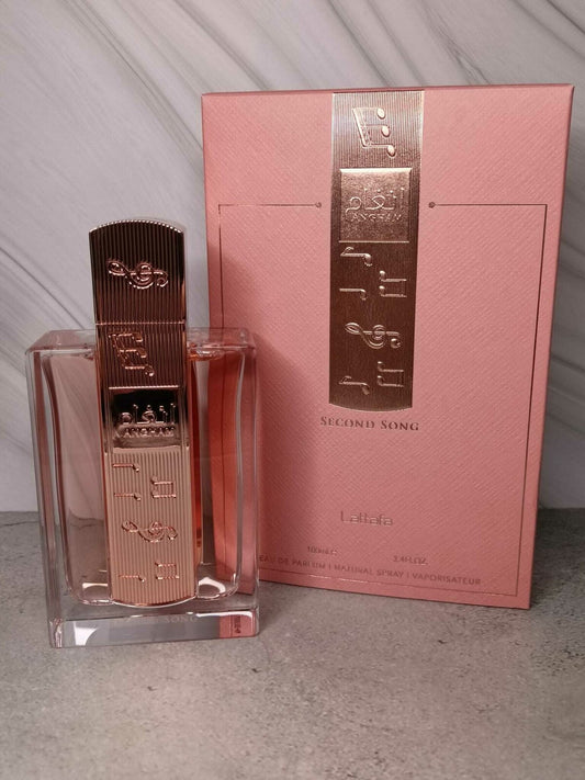 Lattafa Angham Second Song fragrance bottle
