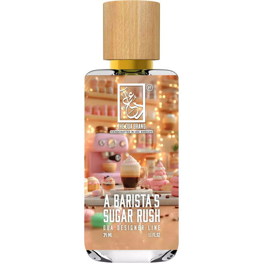The Dua Brand A Barista's Sugar Rush fragrance bottle