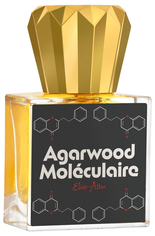 Elixir Attar Agarwood Moléculaire fragrance bottle