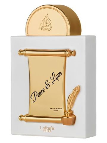 Lattafa Perfumes Peace & Love fragrance bottle