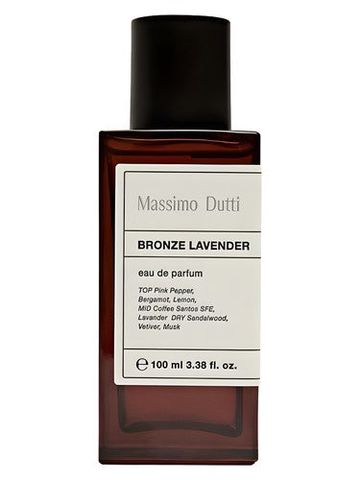 Massimo Dutti Bronze Lavender fragrance bottle
