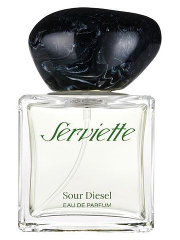 Serviette Sour Diesel fragrance bottle