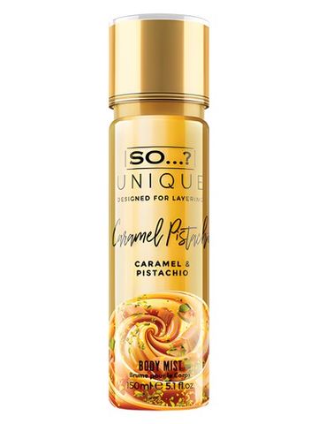 So...? Caramel Pistachio fragrance bottle