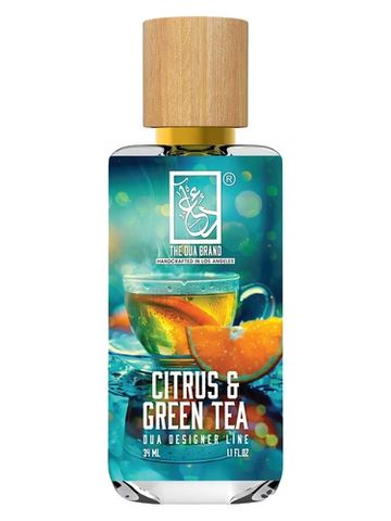 The Dua Brand Citrus & Green Tea fragrance bottle
