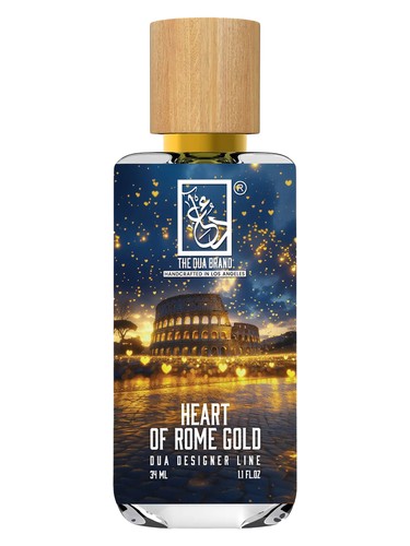 The Dua Brand Heart Of Rome Gold fragrance bottle