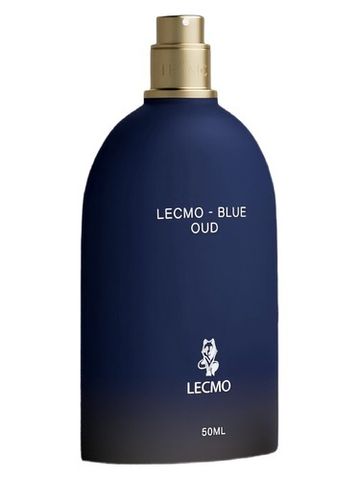 Lecmo Blue Oud fragrance bottle