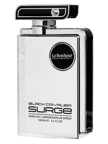 Le Bonheur Perfumes Black Cavalier Surge fragrance bottle