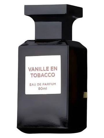 Fragrance World Vanille en Tobacco fragrance bottle