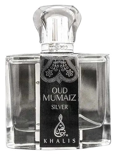 Khalis Oud Mumaiz Silver fragrance bottle