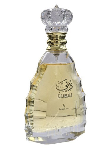 Rasayel Oud Dubai Transparent fragrance bottle