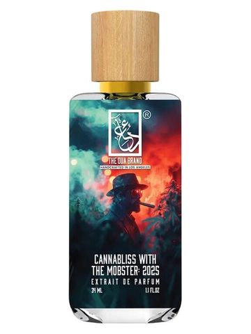 The Dua Brand Cannabliss with the Mobster: 2025 fragrance bottle