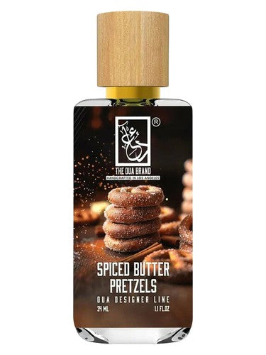 The Dua Brand Spiced Butter Pretzels fragrance bottle