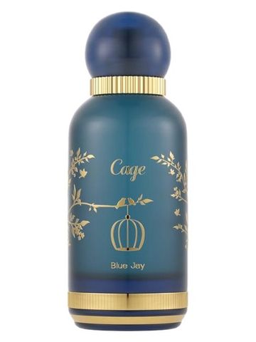 Cage Blue Jay fragrance bottle