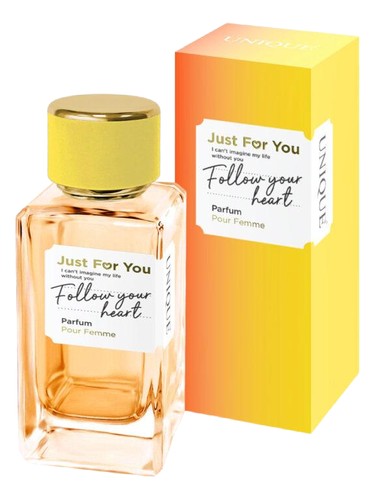 Unique Art Parfum JUST FOR YOU FOLLOW YOUR HEART fragrance bottle