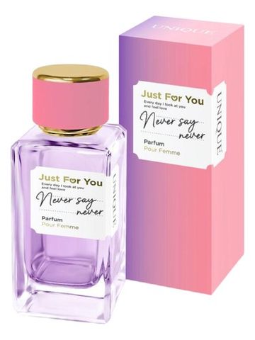 Unique Art Parfum JUST FOR YOU NEVER SAY NEVER fragrance bottle