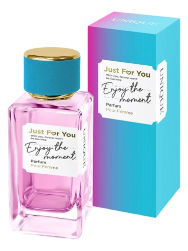 Unique Art Parfum JUST FOR YOU ENJOY THE MOMENT fragrance bottle