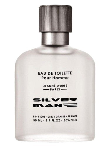 Jeanne d'Urfé Silver Man fragrance bottle