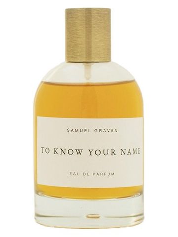 Samuel Gravan To Know Your Name fragrance bottle