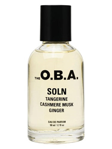The O.B.A. SOLN fragrance bottle