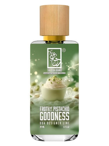 The Dua Brand Frothy Pistachio Goodness fragrance bottle