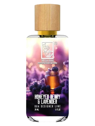 The Dua Brand Honeyed Berry & Lavender fragrance bottle