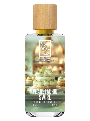 The Dua Brand Pearstachio Swirl fragrance bottle