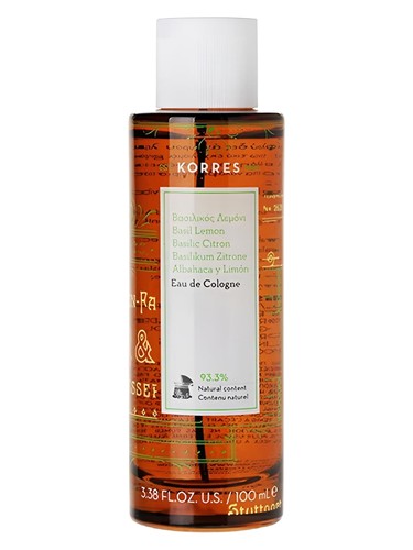 Korres Basil Lemon Eau de Cologne fragrance bottle
