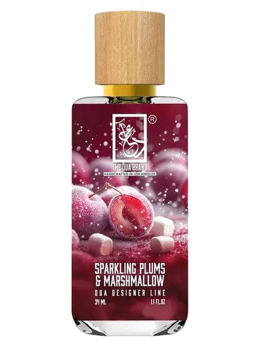 The Dua Brand Sparkling Plums & Marshmallow fragrance bottle