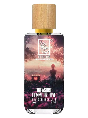 The Dua Brand Treasure Femme in Love fragrance bottle