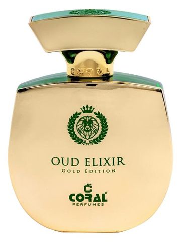 Coral Perfumes Oud Elixir Gold Edition fragrance bottle