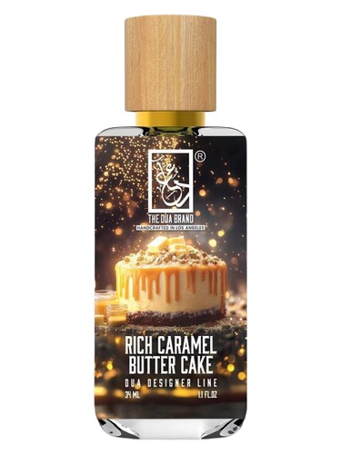 The Dua Brand Rich Caramel Butter Cake fragrance bottle