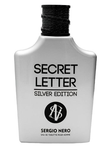 Sergio Nero Secret Letter Silver Edition fragrance bottle