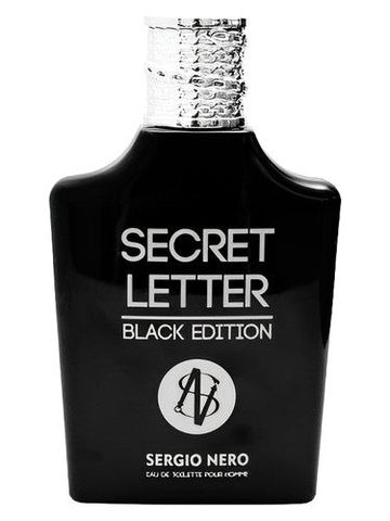 Sergio Nero Secret Letter Black Edition fragrance bottle