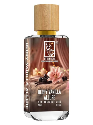 The Dua Brand Berry Vanilla Allure fragrance bottle