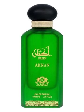 Ard al Teeb Aknan Green fragrance bottle