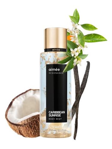 Aimée Caribbean Sunrise Body Mist fragrance bottle