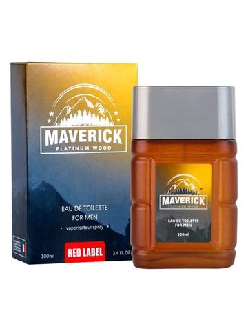 Red Label Maverick Platinum Wood fragrance bottle