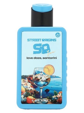 Street Origins Love Daze, Santorini fragrance bottle