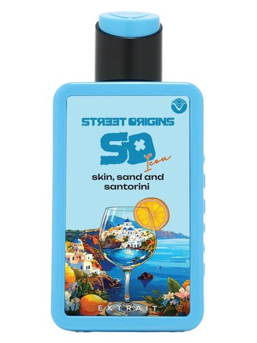 Street Origins Skin, Sand and Santorini fragrance bottle
