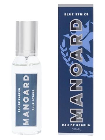 Manoard Blue Strike fragrance bottle