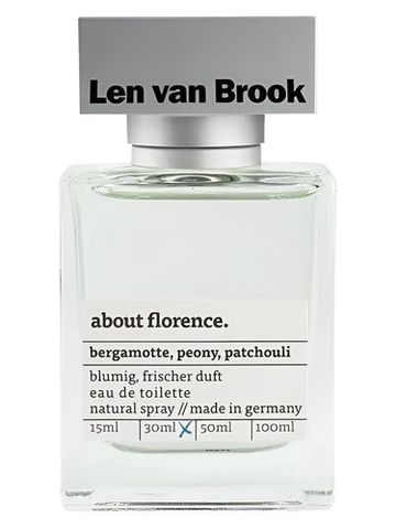 Jean & Len Len van Brook - About Florence fragrance bottle