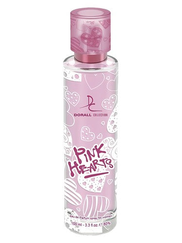Dorall Collection Pink Hearts fragrance bottle