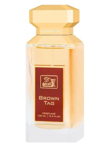 Aldakheel Oud Brown Tag fragrance bottle