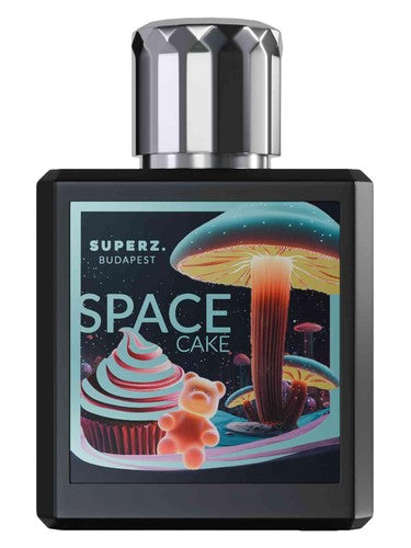 Superz. Space Cake fragrance bottle