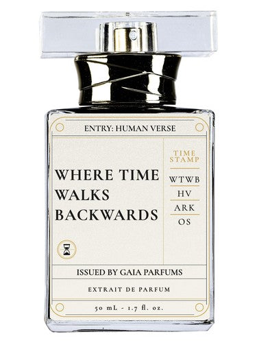 Gaia Parfums Where Time Walks Backwards fragrance bottle