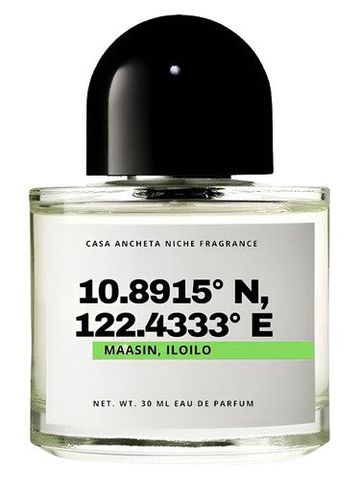 Casa Ancheta 10.8915° N, 122.4333° E (Maasin, Iloilo) fragrance bottle