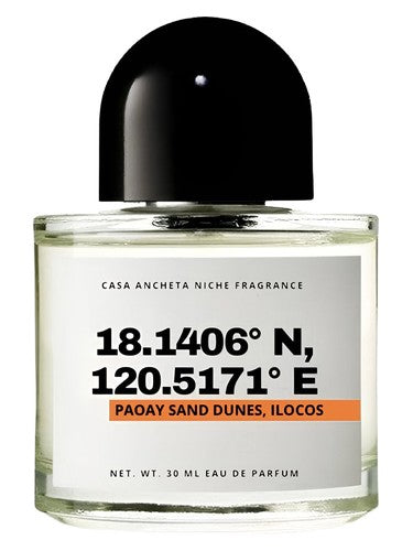 Casa Ancheta 18.1406° N, 120.5171° E (Paoay Sand Dunes, Ilocos) fragrance bottle